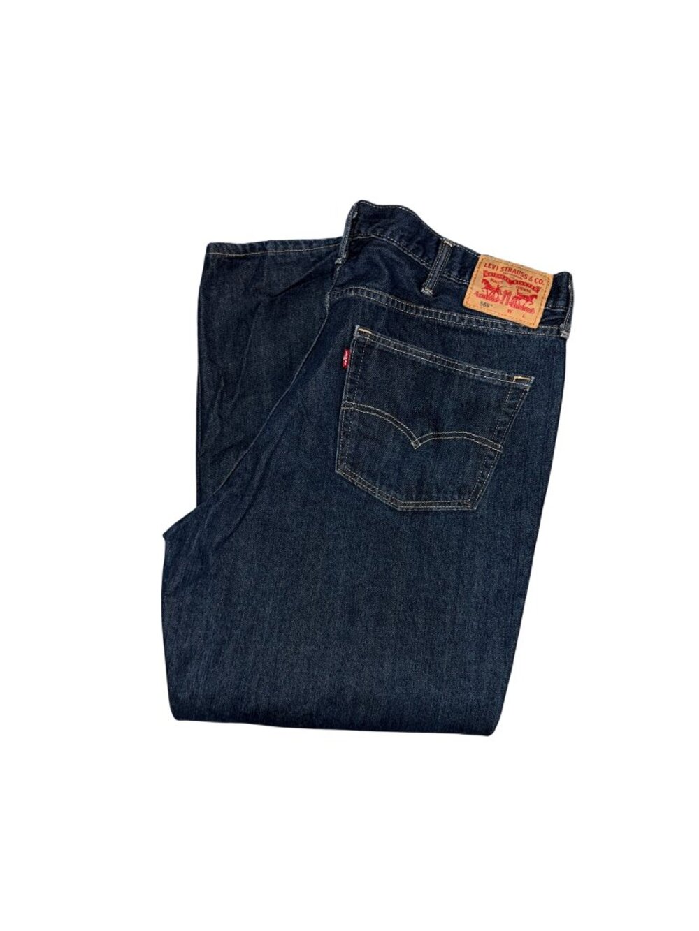 Levis 559 Straight Leg Jeans Mens Big Tall 44 28 Dark Wash Stitched Pockets